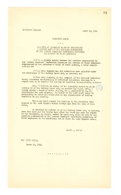 White House Press Release, Executive Order Number 10117