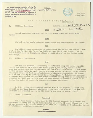 Memorandum, Daily Korean Bulletin
