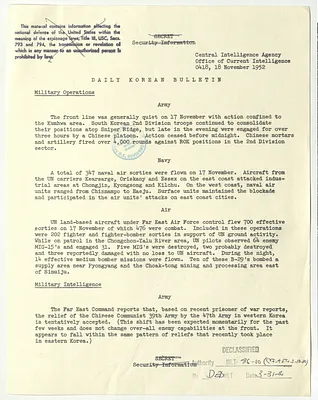 Memorandum, Daily Korean Bulletin