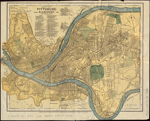 Map of Pittsburg and Allegheny, Pa