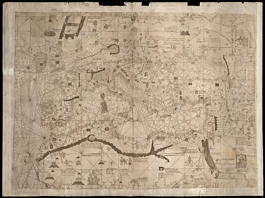 [Carte marine de la mer Baltique, de la mer du Nord, de l'océan Atlantique Est, de la mer Méditerranée, de la mer Noire et de la mer Rouge]