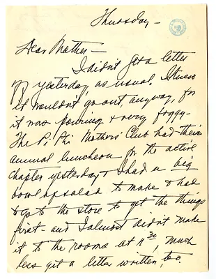 Letter from Bess W. Truman to Madge Gates Wallace