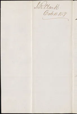 Isaac R. Clark to W. A. Harrington, 11 October 1859