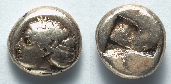Hecte: Female Head (obverse); Incuse Square (reverse)