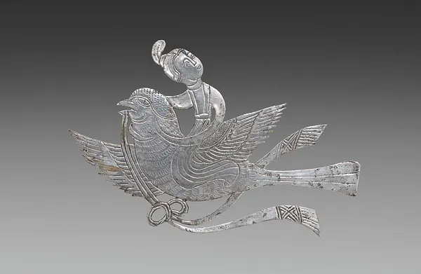 Inlay for a Mirror or Box: Lady on a Bird