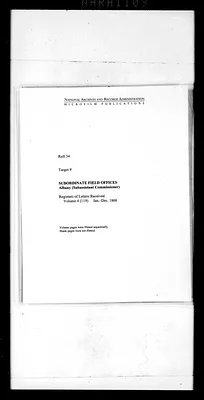 Registers of Letters Received Volume 4 (119), Jan.-Dec. 1868