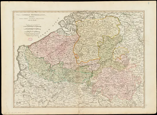 The Catholic Netherlands, divided into their several provinces with the roads