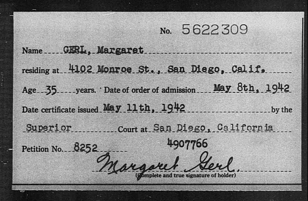 Gerl, Margaret - 1942