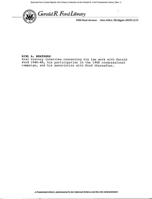 Weathers, Niel A. - Interview, 1/28/80