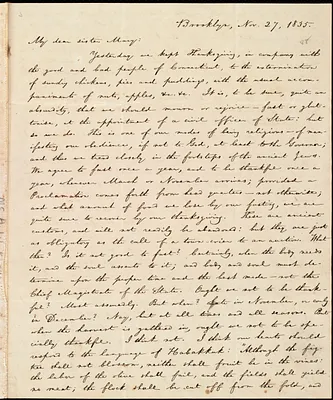 Letter from William Lloyd Garrison, Brooklyn, [Conn.], to Mary Benson, Nov. 27, 1835