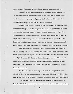 University of Georgia Law School Speech May 6, 1961