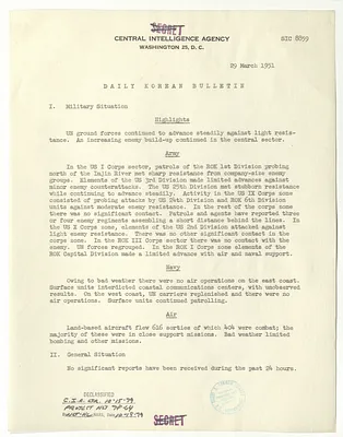 Memorandum, Daily Korean Bulletin
