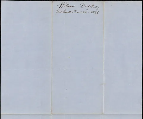 William Dickey to Samuel Warner, 22 December 1851