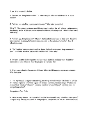 Quality Checklist/Consumer Education