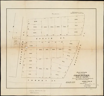 Plan of land belonging to J.M. & G.H. Pike