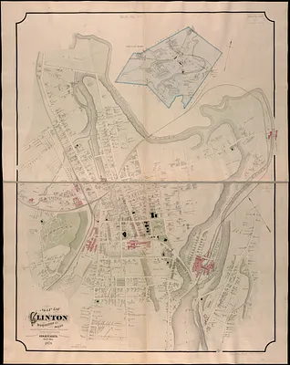 Map of Clinton Worcester Co. Mass