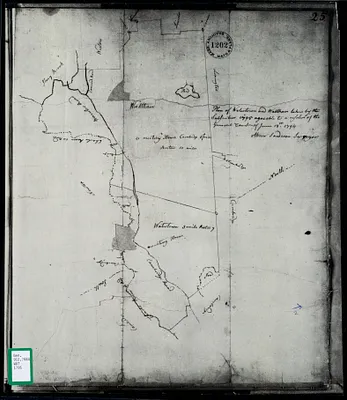 Plan of Watertown and Waltham taken by the subscriber, 1795 agreable to a resolve of the General Court of June 18, 1794