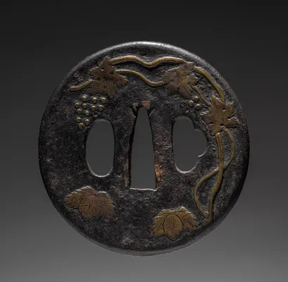 Sword Guard (Tsuba) with Grapevine