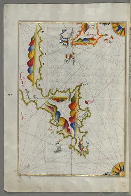 Map of Syme Island North-west of Rhodes Island