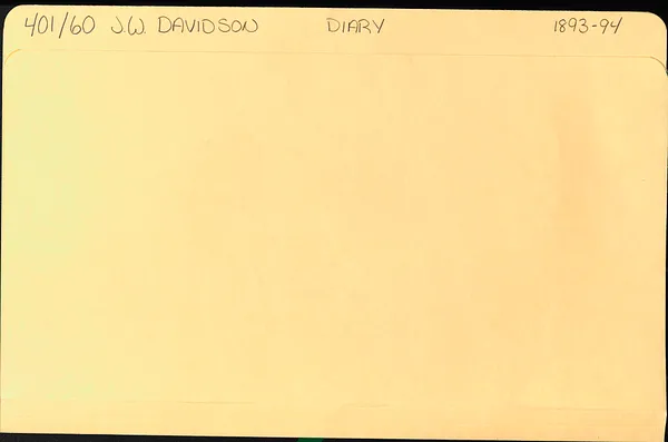 401/60 J.W. Davidson Diary 1893-94