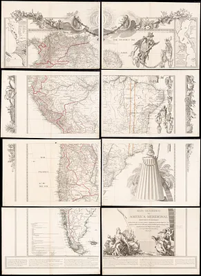 Mapa geográfico de América Meridional