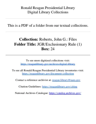 JGR/Exclusionary Rule (1 of 2)