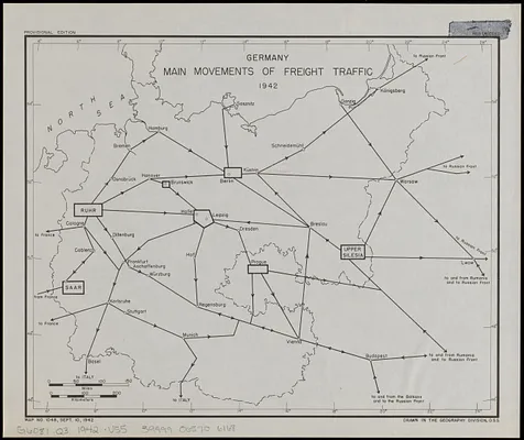 Germany, main movements of freight traffic, 1942
