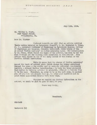 Letters Sent to William L. Clark, July 12, 1926