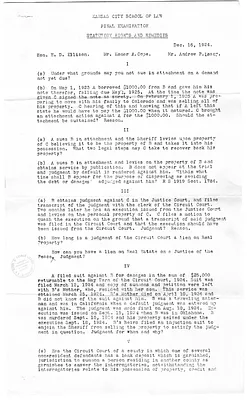 Harry S. Truman, Final Exam in Statutory Rights and Remedies, Kansas City School of Law
