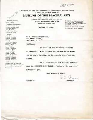Letters Received, January 15, 1929