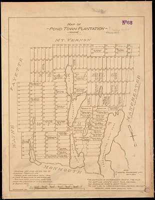 Map of Pond Town Plantation, Maine