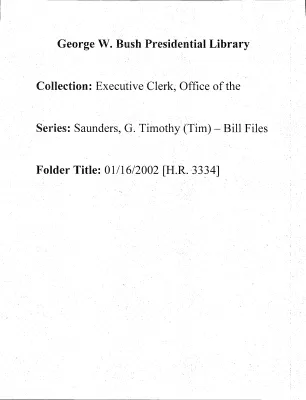01/16/2002 [H.R. 3334]