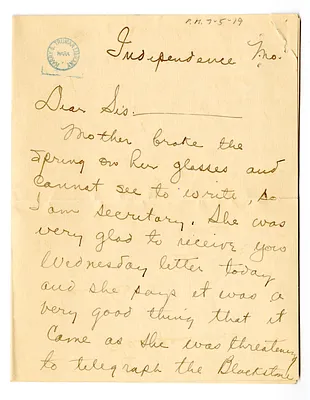 Letter from Fred Wallace to Bess W. Truman