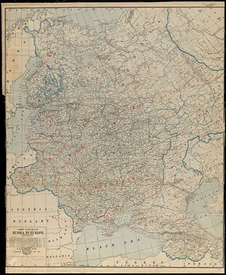 Large scale map of Russia in Europe