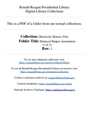 Balanced Budget Amendment (1 of 3)
