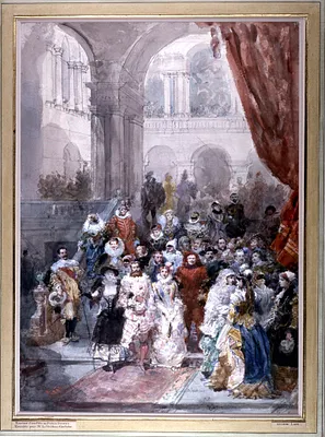 Study for a Painting of a Costume Ball Given by the Princess of Sagan