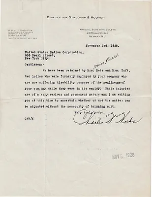 Letters Received, November 3, 1928