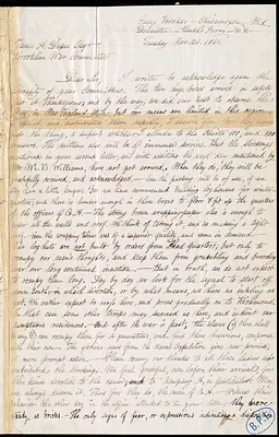 Letter to James Dupee from Edward A. Wild, Camp Hooker, Chicamoxon, M.D., 11/26/1861