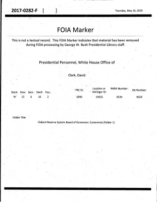 Federal Reserve System Board of Governors: Economists [Folder 1]