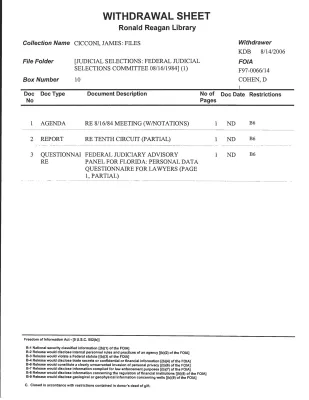 [Judicial Selections: Judicial Selections Committee 08/16/1984] (1)