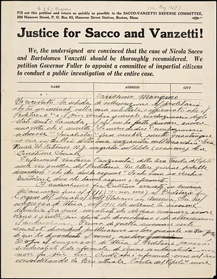 Bartolomeo Vanzetti autographed letter signed to [G.] Mangano, [Dedham, May? 1927]