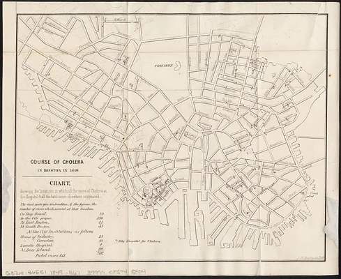 Course of cholera in Boston in 1849