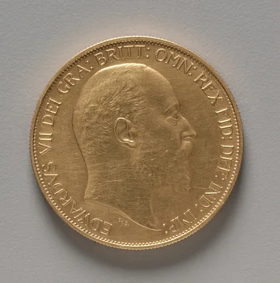 Five Pound Piece: Portrait of Edward VII (obverse)