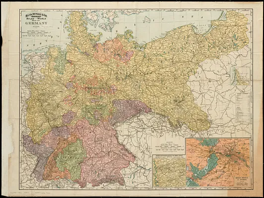 Rand, McNally & Co.'s indexed atlas of the world map of Germany