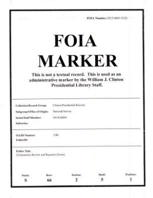 [Voluntarism Review and Reporter] [loose]