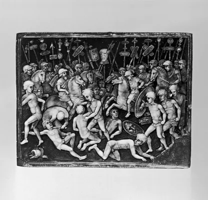 Plaque with Cavalry Battle between Greeks and Trojans