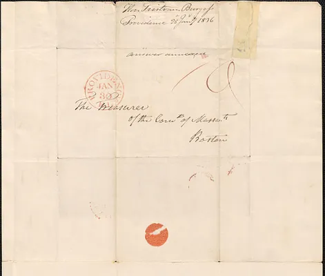 Tristram Burgess to the Treasurer of Massachusetts, 28 January 1836