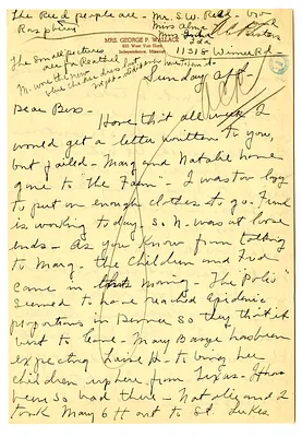 Letter from May Wallace to Bess W. Truman