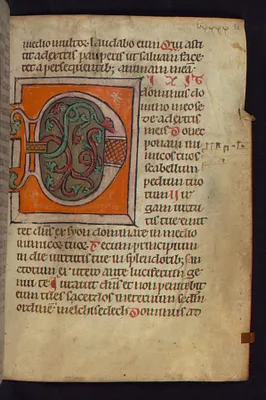 Decorated initial ""D"" (Dixit dominus)