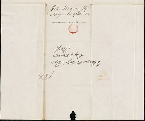 John Hodgdon to George Coffin, 19 February 1834